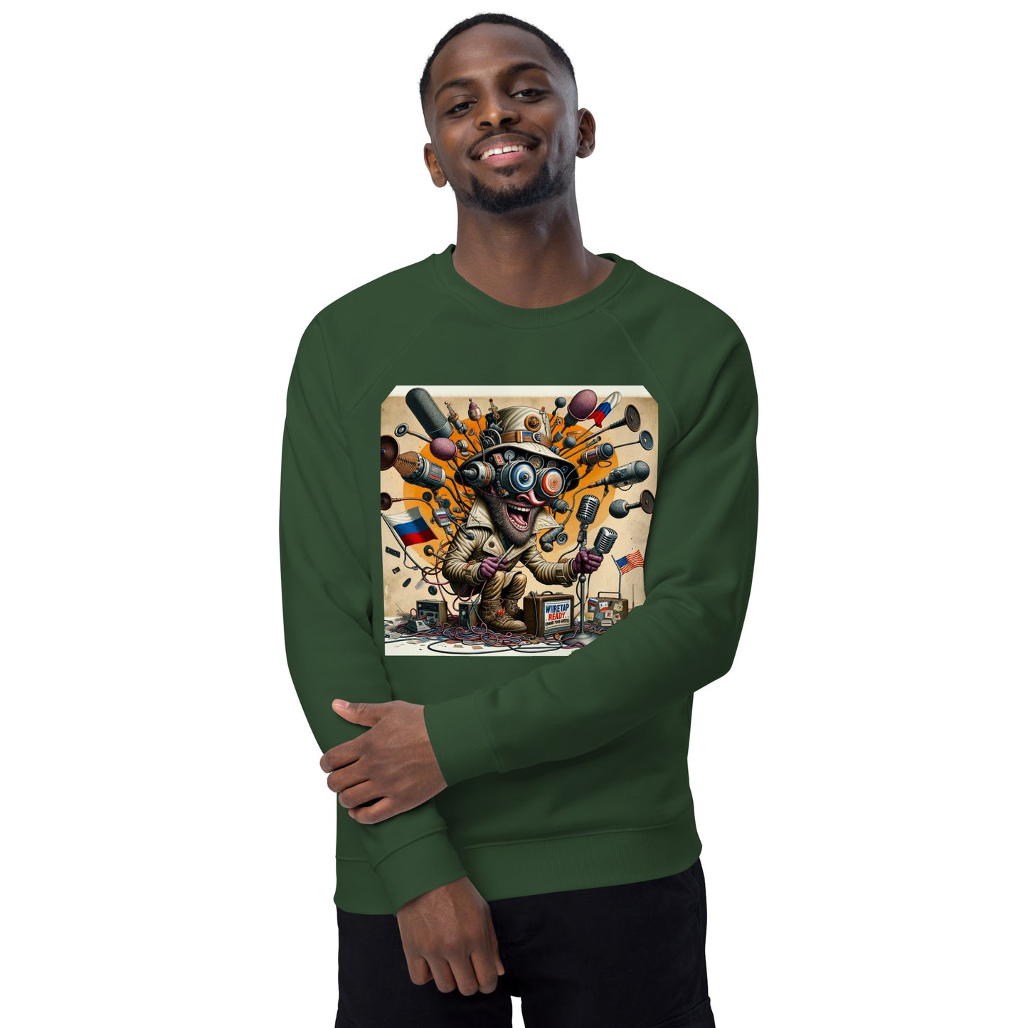 Unisex organic raglan sweatshirt